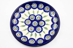 261 Bunzlau Gebaksbordje 54X Green Stripes  261 Gebaksbordjes Ø 16 cm